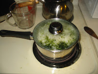 Ingredients for making sushi including rice, nori, and vegetables
